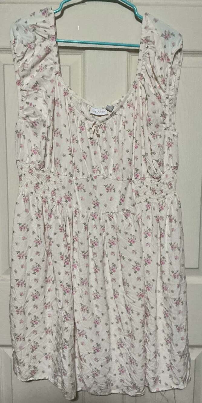 The Children's Place Floral Dress White Pink